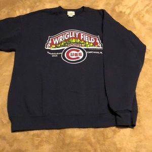 Vintage Navy Chicago Cubs Wrigley Field Crewneck